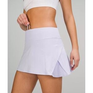 Lululemon 2 Play Off The Pleats Skirt White Lavender Lilac Pleated Skort LW8AA7S